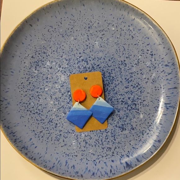 Handmade Clay Earrings - Fire & Ice Series - Picture 9 of 14